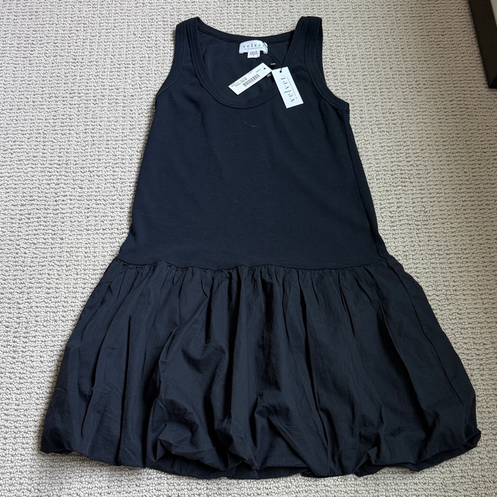 Velvet by Graham & Spencer Navy Flowy Mini Dress